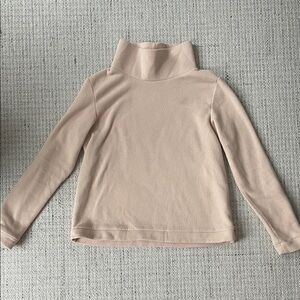 Dudley Stephens fleece mock neck in light tan/pink, size L